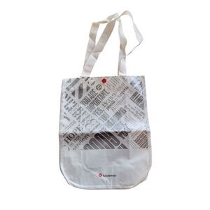 LULULEMON 9 in X 12 in White Reusable Shopping Bag